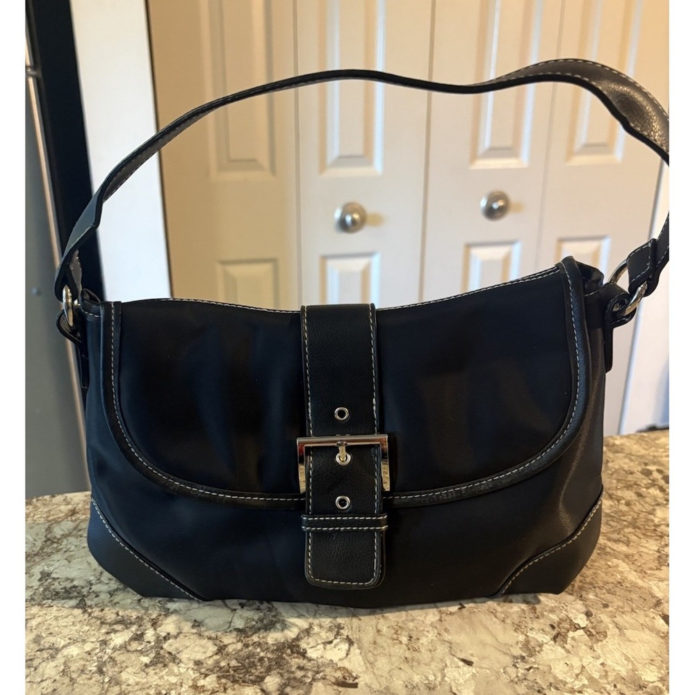 Victoria's Secret Y2K Small Black Shoulder Purse Nylon Clubbing Buckleโ Nylon
